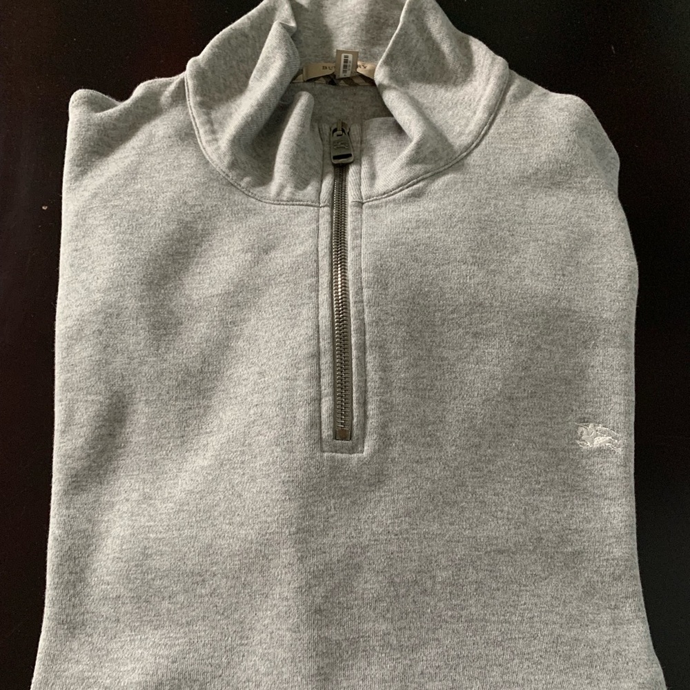 Men’s Burberry London Zip-neck Sweater